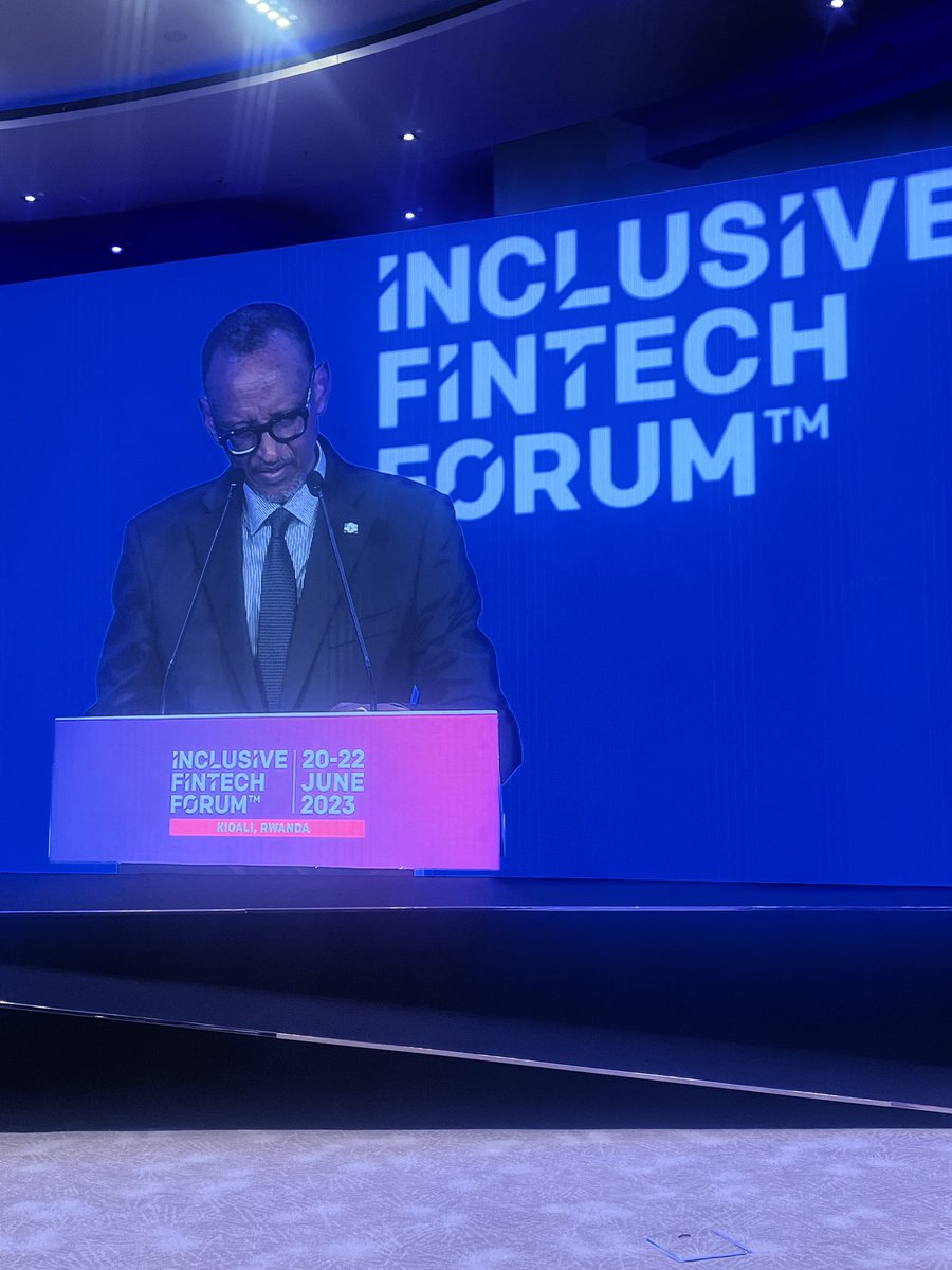 Inspiring keynote address by HE The President at the Inclusive Fintech Forum #IFF2023. Fintech for Good. ⁦@Kigali_IFC⁩