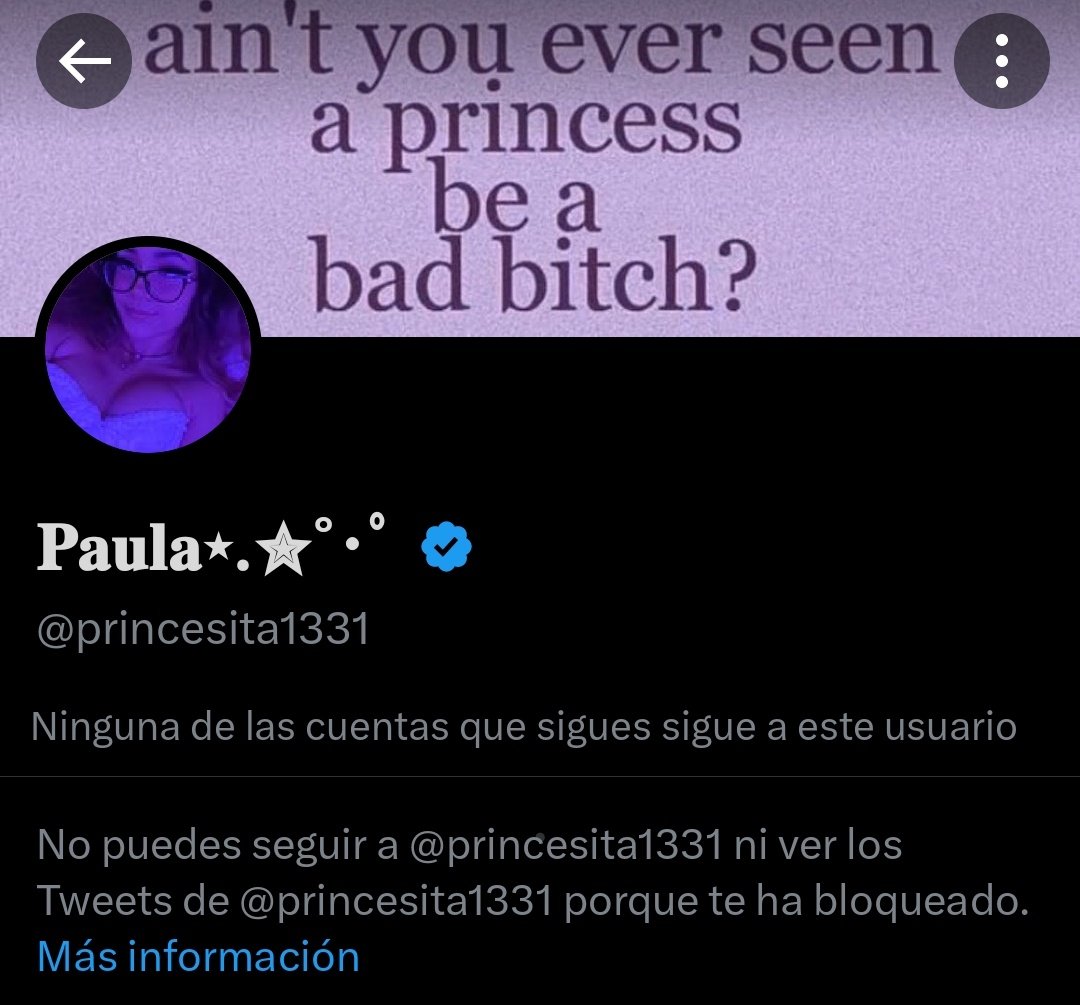 tragaperront's tweet image. Me acabo de acordar de que en esta cuenta princesita me tiene block :(

Me jode porque a veces habla de temas que a mi me interesan y últimamente me está cayendo bien