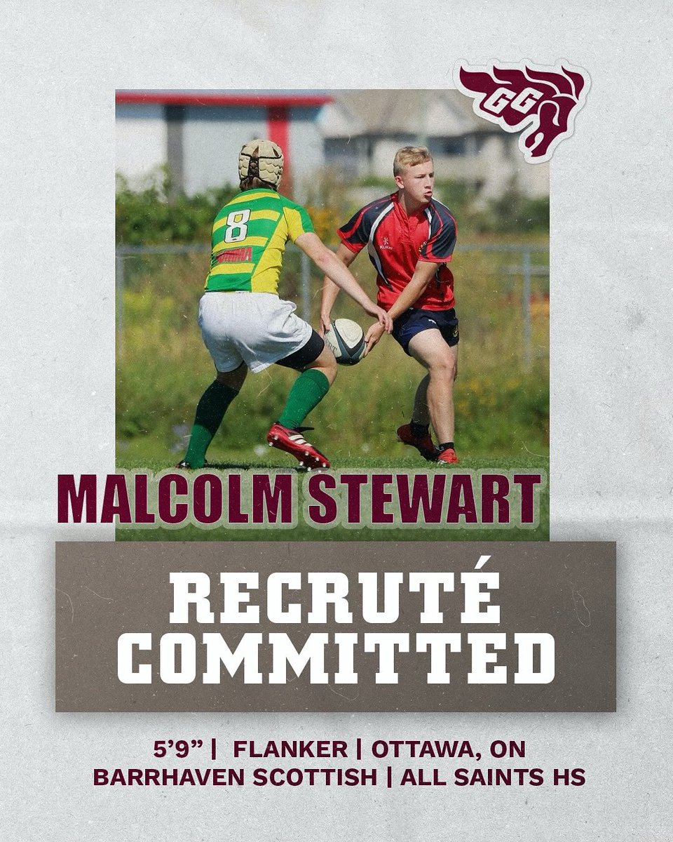 Staying home in The Nation's Capital 💯 

We are very excited to welcome Malcolm Stewart to #GGnation 

Coming from @OttawaRugbyClub can't wait to have Malcolm join our squad!

#GeeGeePride