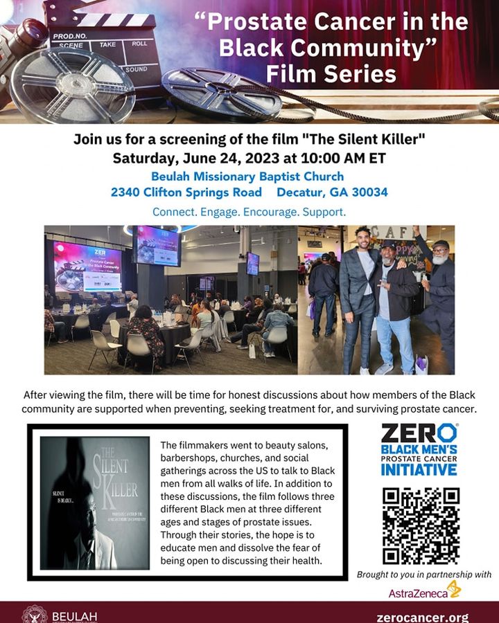 IntheLifeATL's tweet photo. ZERO Prostate Cancer, will be hosting a free film screening as a part of a Men's Health Month awareness campaign in partnership with the Beulah Missionary Baptist Church on Saturday, June 24th at 10:00 AM https://t.co/8BwwEHqNSZ