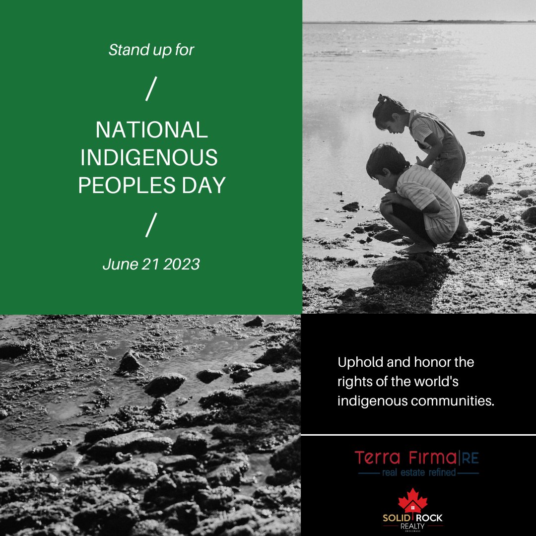 Let's stand up together for the rights and well-being of Indigenous peoples to contribute to a more just and inclusive society for all.

#nationalindigenouspeoplesday #rightsandfreedoms #terrafirmare #solidrockrealty