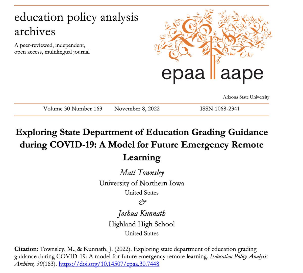 mctownsley's tweet photo. What were state departments of education/instruction suggesting or requiring districts do with grading during the onset of COVID-19 ?  How might this influence future emergency remote learning? 

Our analysis of 1,444 pages of guidance ➡️https://t.co/WOWdyLUgl4 https://t.co/aKLyuUmX8C