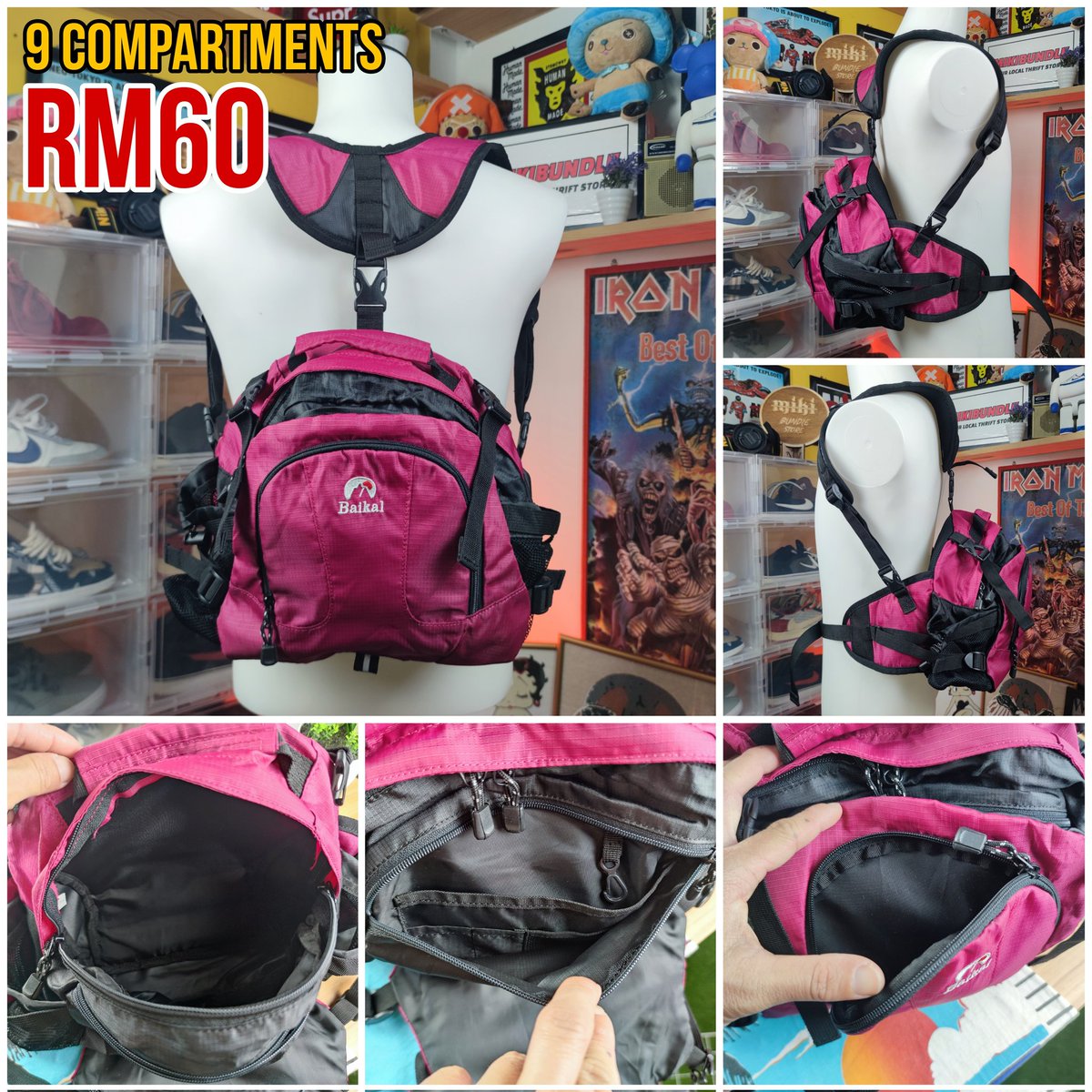 ‼️FOR SALE‼️

👜 BAIKAL OUTDOOR MULTIFUNCTIONAL BAG

💵 RM60 only! 

Size : Width 10.5 x Height 11'
Details : 9 compartments. Condition 9/10 ✨
**Authentic original item 💯

#baikal #baikalpouchbag #baikalbag #baikalbundle #baikalmalaysia #baikaloriginal #slingbag #hikingbag