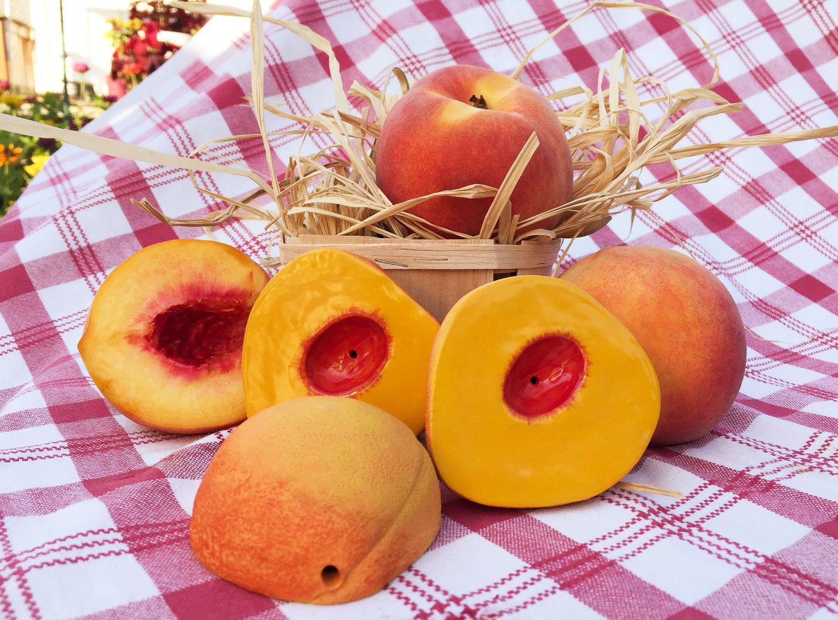 Summer is only a few minutes away!! Happy #solstice! smokebreakclay.com/shop/p/peach-p…