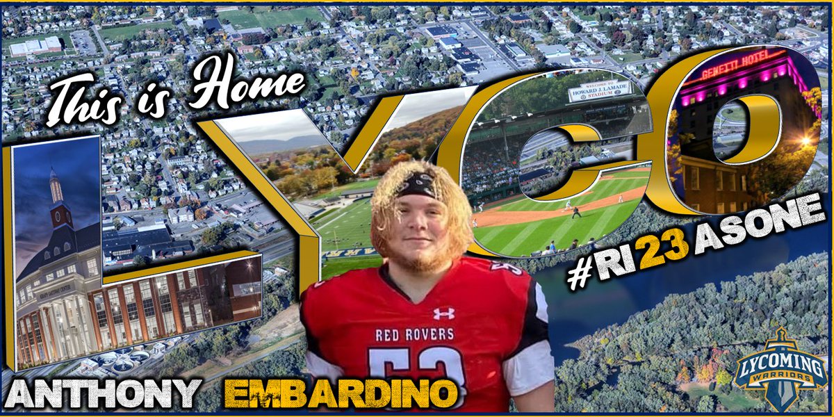 Another Offensive Lineman, from the Lehigh Valley -  Easton High School, PA - Anthony Embardino. Welcome to the Warrior Family, <a href="/AEmbardino/">Anthony Embardino</a>! #RI23ASONE