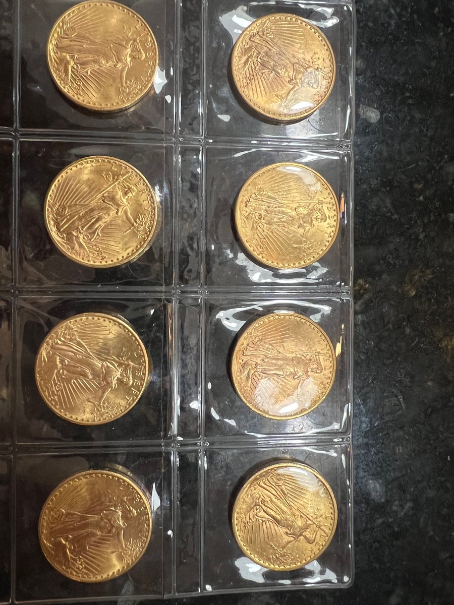 It's not too often we end up having so many of these beautiful St. Gaudens Double Eagles in the shop. Having 8 at once was really cool, and I just had to snap a pic!
#gold #goldeagle #stgaudens #coincollecting #goldstacking #preciousmetals