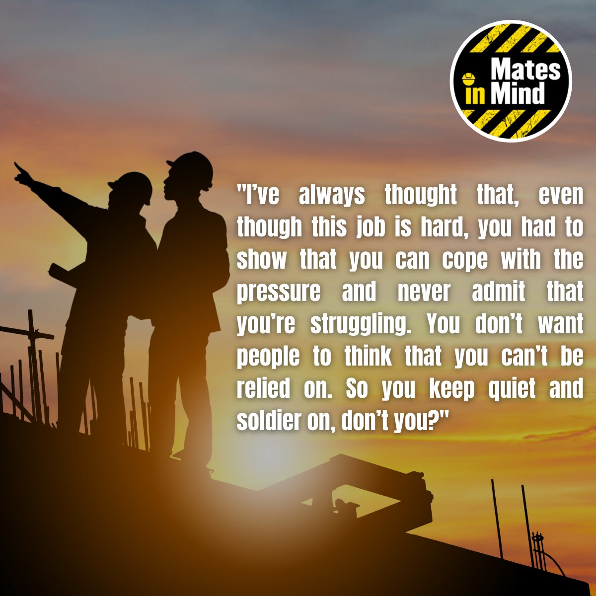 How do you change the culture within construction?

At Mates in Mind, we believe that one of the best ways to create long lasting change within an organisation, is by educating and informing a workforce.

To find out more, click here: lnkd.in/dMa_9gBh
