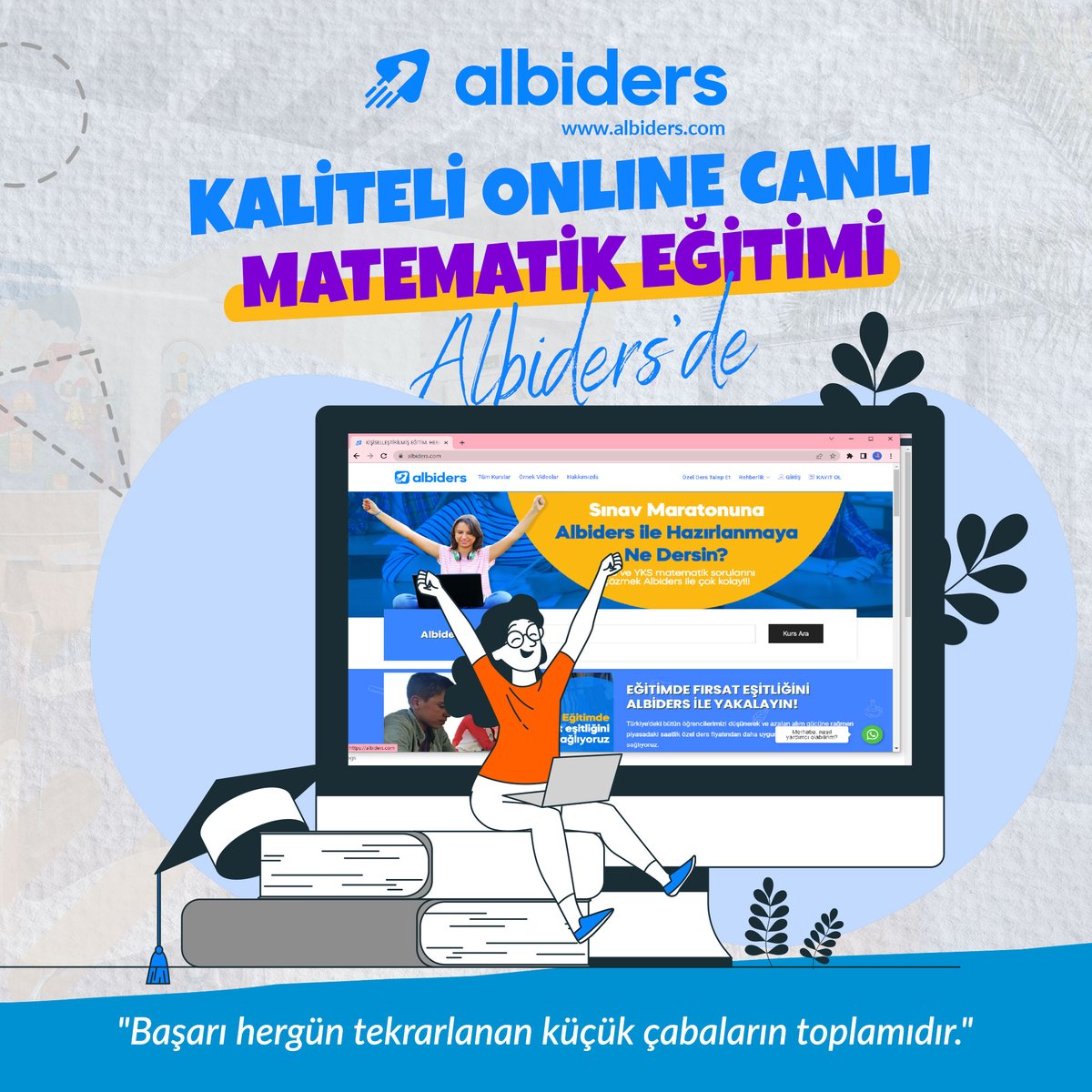 Matematikte başarıya giden yolun anahtarı Albiders'de! Uzman eğitmenlerimizle kaliteli dersler alarak matematikte kendinizi geliştirin.

#Albiders #MatematikEğitimi #BaşarıyaGidenYol
