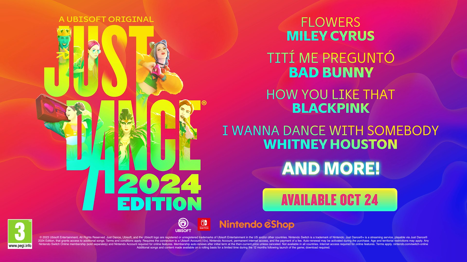 Just Dance 2024 comes to Nintendo Switch October 24th! 