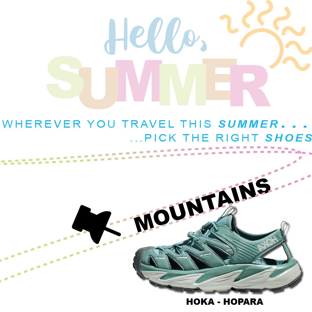 Today is the first day of summer! Let's make sure you're ready for your trips!  #shoes #shoesaddict #sneakers #trail #sandals #oofos #hoka #on #onrunning #merrell #beach #city #mountains #countryside #comfort #fashion #summer #eneslow #newyork #nyc #queens #manhattan #ues