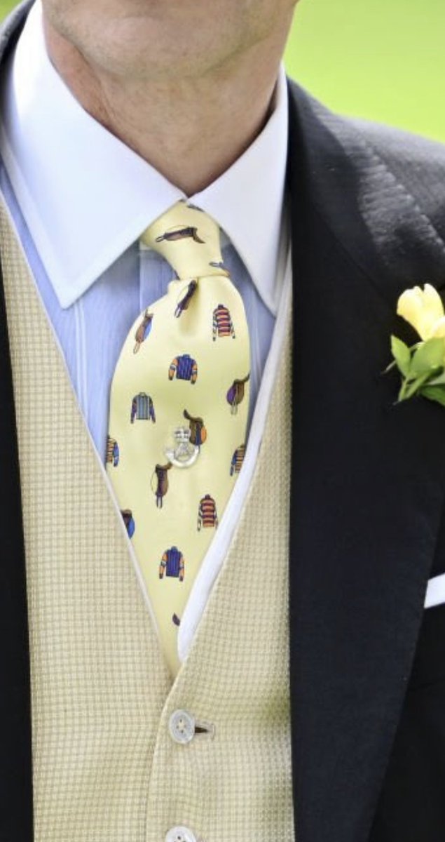 Loving The Duke of Edinburgh’s tie today.  Little jockey silk shirts 💛💛💛🐎🐎🐎
#RoyalAscot2023