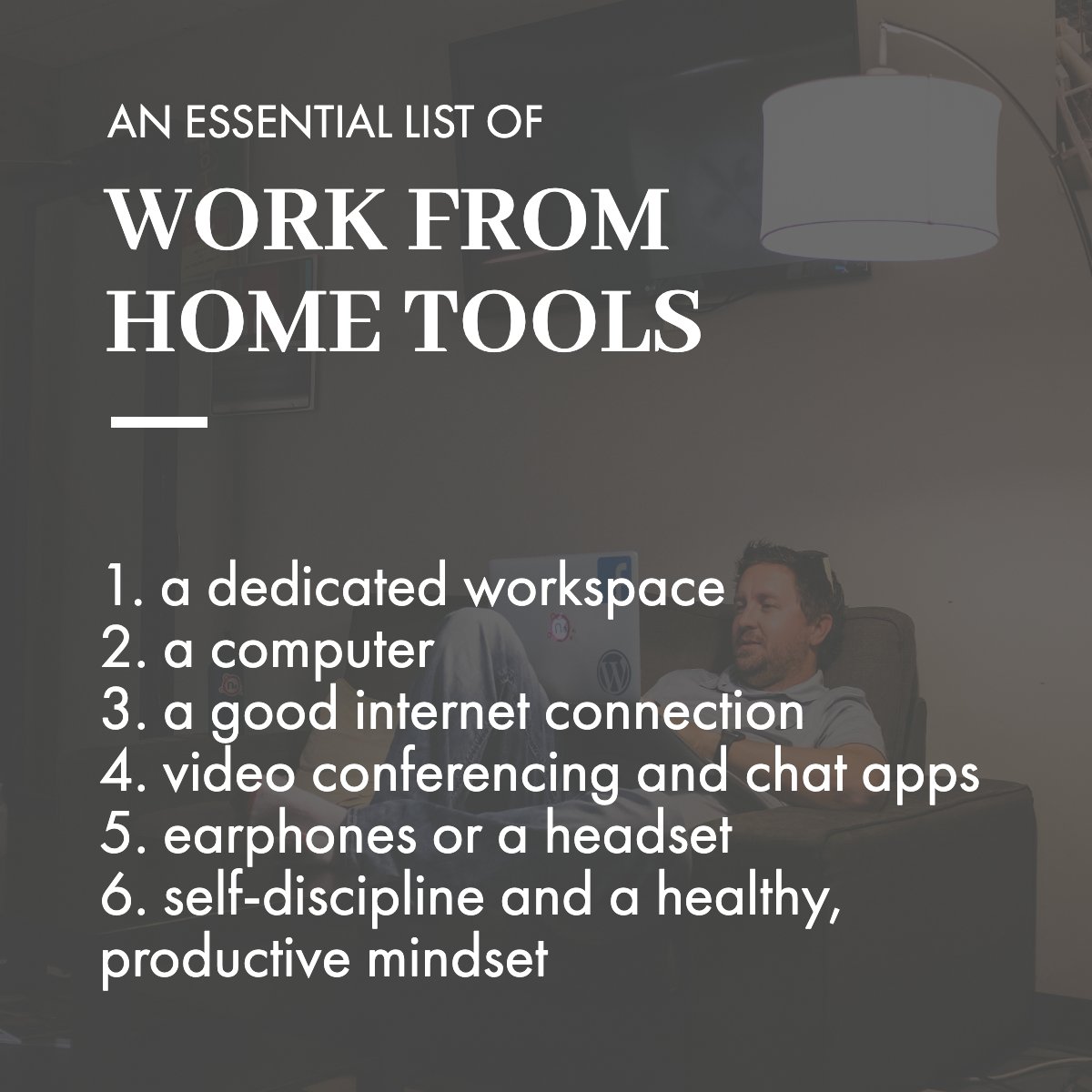 Check the list for essentials to work from home 💻

#workfromhome    #workathome    #homelifestyle    #homestudio    #remotelife