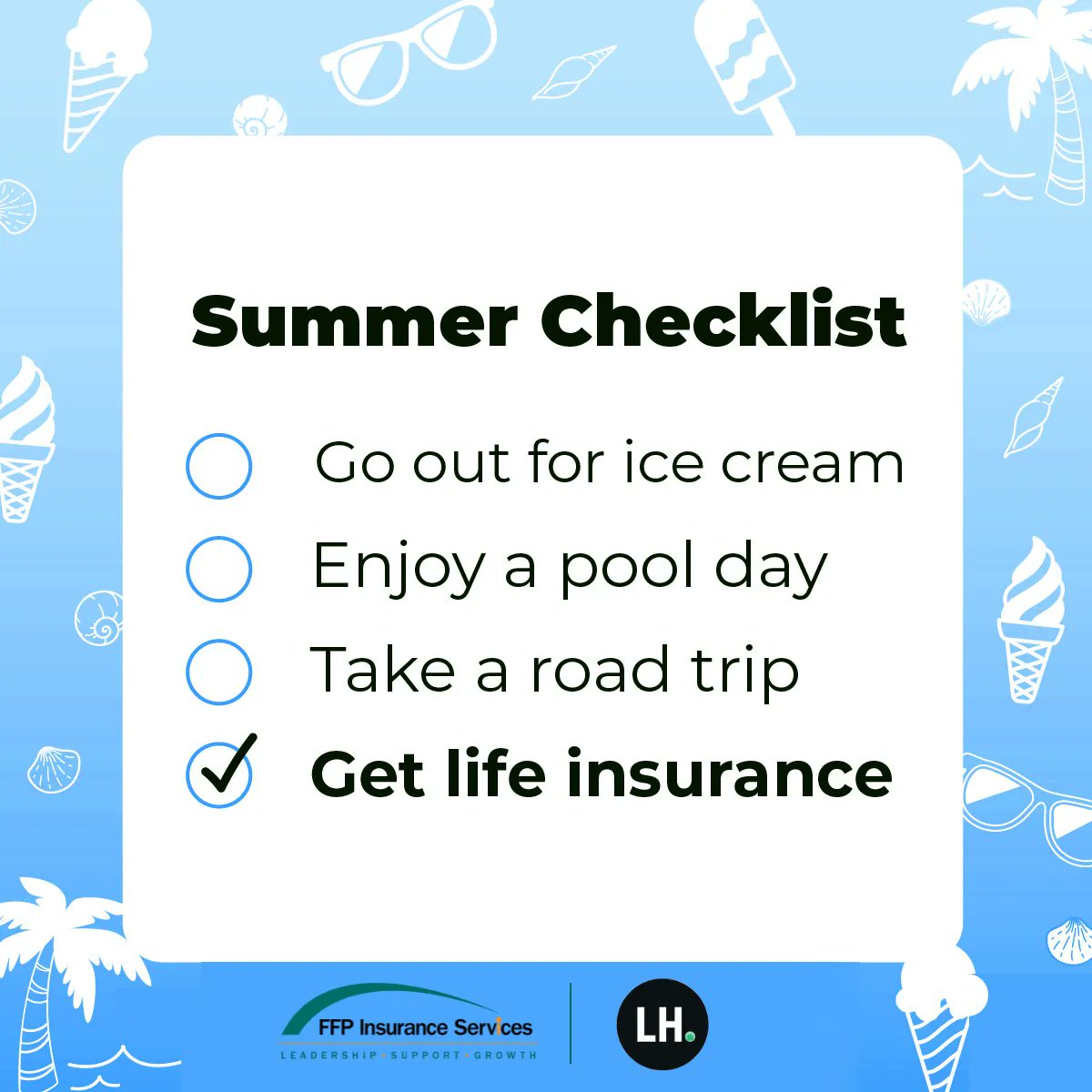 Summer is here! What else is on your summer bucket list? 

#FFP #lifeinsurance #insuranceagency #lifeagent #summer #lifehappens #GetLifeInsurance