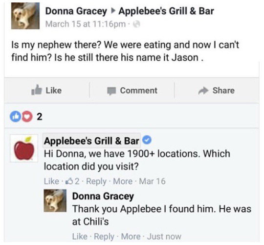 The 10 Wildest Facebook Interactions:

1.
