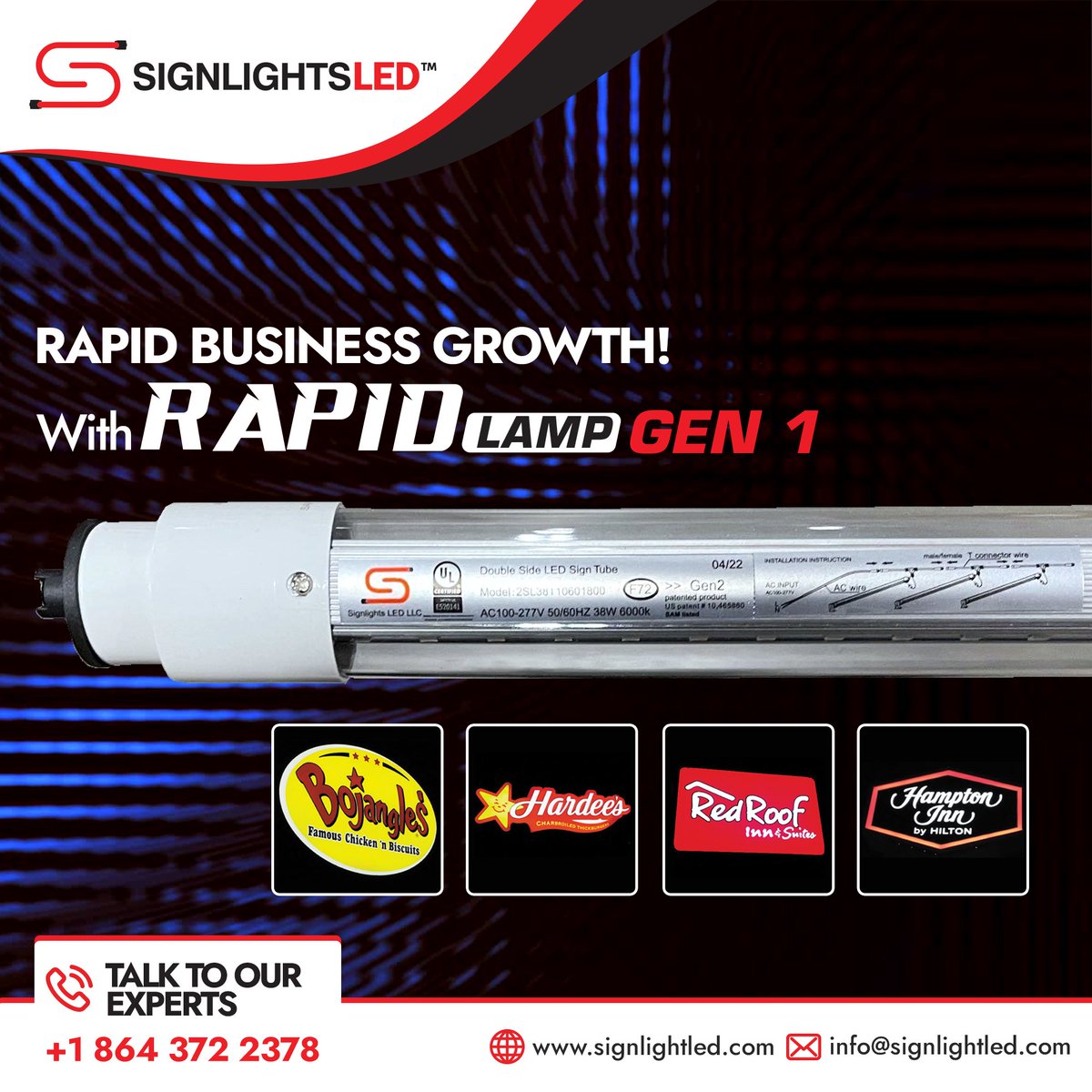 signlightled's tweet image. #SIGNLIGHTSLED is a Manufacturer and Distributor of #RapidLamp #Gen1…
High Quality, Long-Lasting #LEDSignageLights to Upgrade Your Business Growth RAPIDLY!

Get in touch with us for more details!
Call us on 📞 864-372-2378
or
Visit: signlightled.com
.
#wholesalesignlights