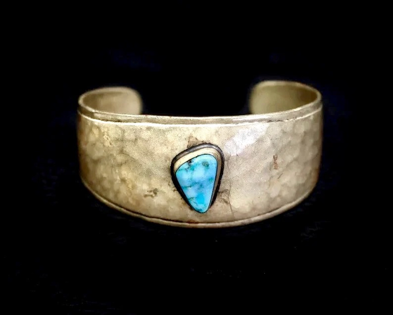 Vintage Turquoise Bohemian Brass Bracelet- Signed etsy.me/46hZUtM 
Available at Far-Rider-West.com 
#bracelet #turquoisebracelet #vintagejewelry #mensbracelet #turquoise #bohemian #uniquegift #gypsy #cuffbracelet #brassbracelet #handmadebracelet