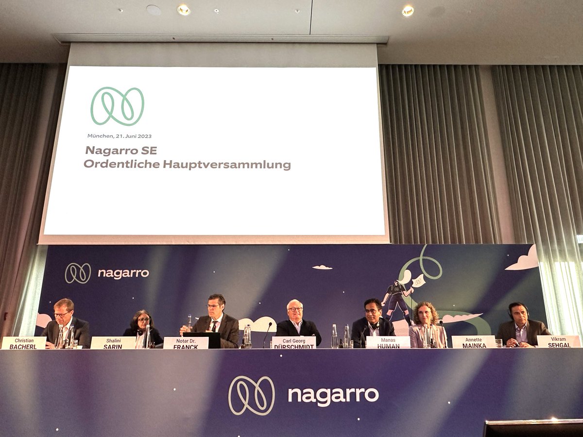 Today, we were excited to host #Nagarro's first on-site #AnnualGeneralMeeting in Munich. It allowed us to meet and engage with our shareholders and thank them for their trust during our 'longest race'. Nagarro's board of management and the supervisory board updated shareholders…