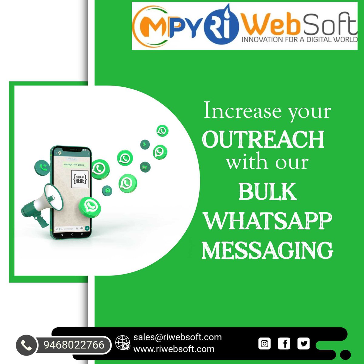 #whatsappsms #quickdelivery #bestservice #broadcast #instantreport #bulkmarketing

For more info..

📞 9468022666
       9053055566