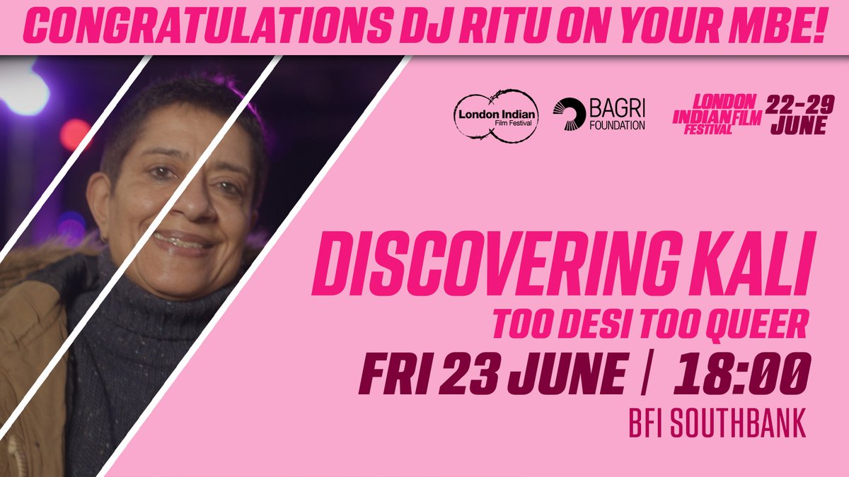 Getting close the world premiere of our new film #DiscoveringKali at the iconic BFI, courtesy of the @LoveLIFF and #TooDesiTooQueer. Huge thank you to @clubkali and everyone who helped document this important piece of LGBTQI+ history 🏳️‍🌈

Fri 23 June 6pm:
whatson.bfi.org.uk/Online/default…
