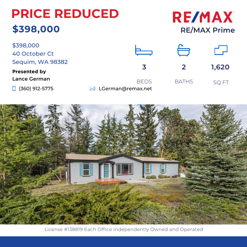 Take a look at this Sequim Home
$398,000 

#garden #homeinsequim #movingtosequim #sequimwashington #sequimwa #sequim #sequimhome #diamondpoint #bargainpricedhome #fhafinancing #vafinancing #fhaloan #valoan #homesinsequim #movingtosequimwashington #sequimbound #sequimhomeforsale