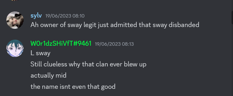 introgutted's tweet photo. Spreading false info and general poaching has always been disliked

I advise Krunker clans Like 28 or Biue to stop spreading false information that @SwayKrunker has disbanded or that we are target of bad reputation. This is totally false as Sway will still be among the top clans. https://t.co/vEHt0EYrJO