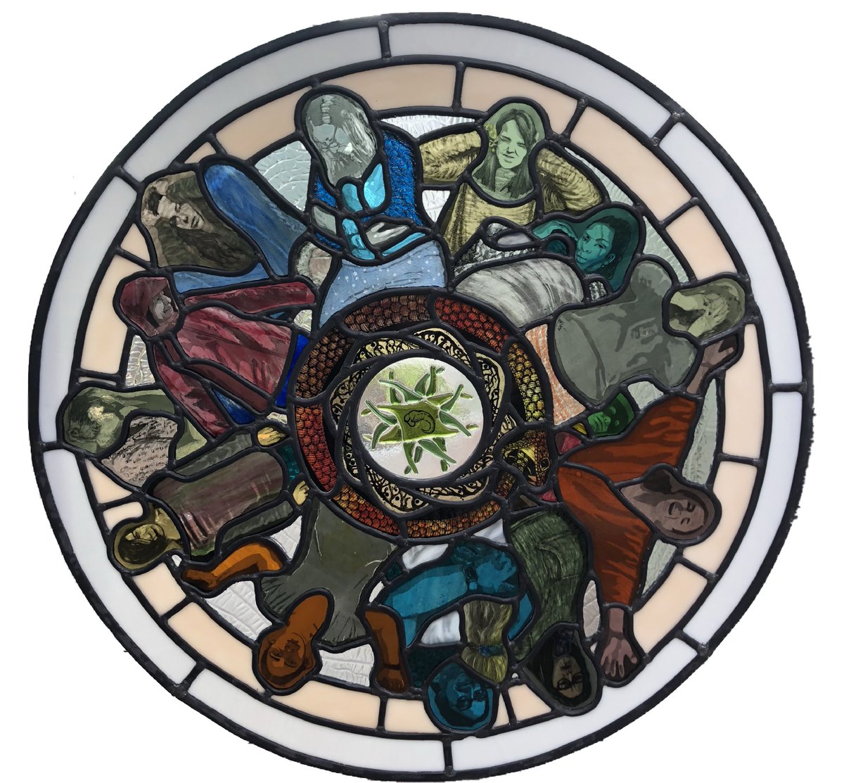 Still in the process of contemplating a final title. Nevertheless very pleased with seeing this panel finished! Thanks to all of you ladies for sharing some intimate moments with me and beings so honest. #mother #motherhood #moments #leadedglass #architecturalglass