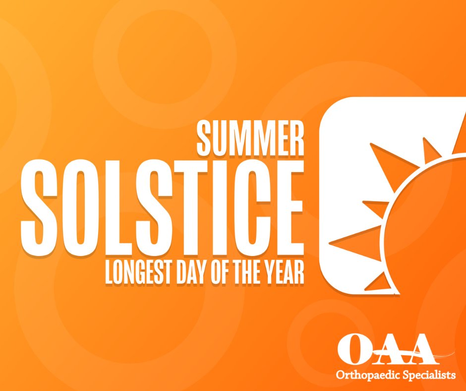 First Official Day of Summer! ☀️

Step outside and enjoy the beautiful weather on the longest day of the year. OAA wishes you and your families a safe and healthy Summer!