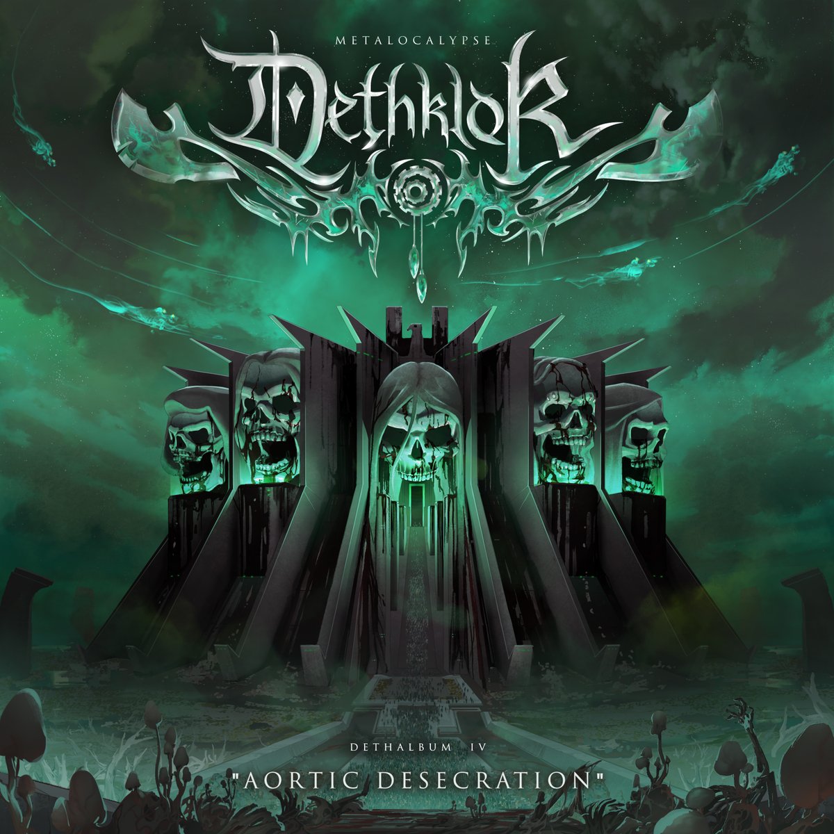 ⚡️BREAKING PART 2⚡️
#DETHKLOK just released a BRAND NEW EARDRUM-DEFILING SINGLE 'Aortic Desecration' from the upcoming Dethalbum IV, the band's first new music in almost 10 years.   

👂youtube.com/watch?v=R8r2he…

 +Pre-order the album NOW  dethklok.bio.to/DethalbumIV 

#Metalocalypse