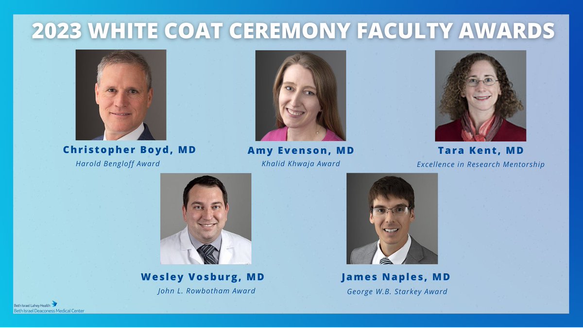 Congratulations to our faculty on their outstanding awards at the 2023 White Coat Ceremony! 🎊

#BIDMC #whitecoatceremony2023