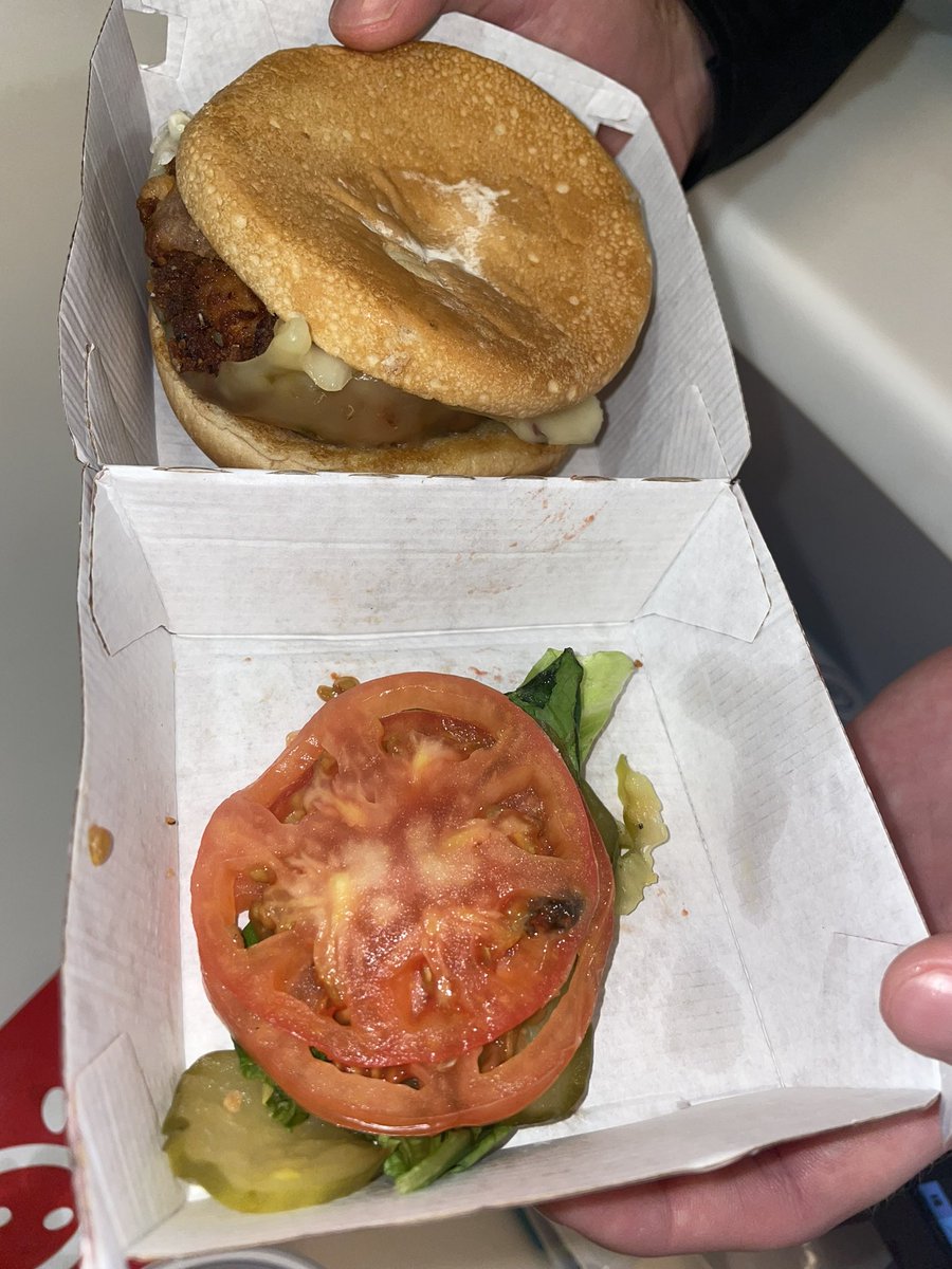 Not <a href="/ChickfilA/">Chick-fil-A, Inc.</a> in Harbison putting moldy tomatoes on our sandwich 😭😭 day ruined! 🤢