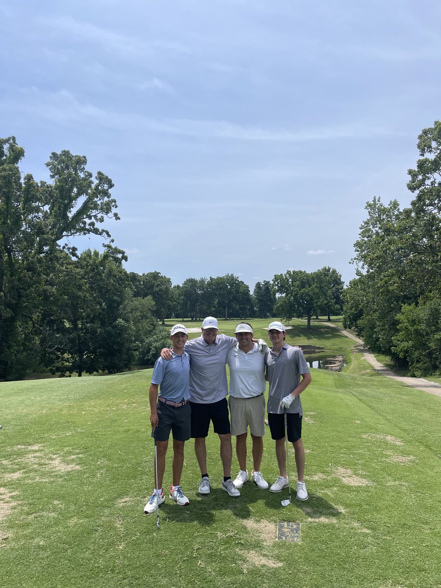 Thanks ⁦<a href="/jackerck3/">Jack Erck</a>⁩ for the round of golf this morning. Golf was good, but spending 4 hours with you, Coach Peterson, and my nephew Gino even better!
Have always respected how hard you compete on and off the basketball court!
Love you Jack!
#PayCheck