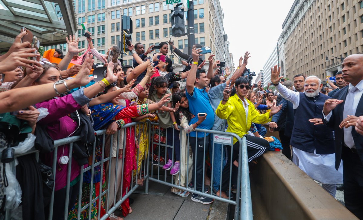 PMO India (@pmoindia) on Twitter photo PM <a href="/narendramodi/">Narendra Modi</a> arrived in Washington DC a short while ago.
During the visit, he will hold bilateral meeting with <a href="/POTUS/">President Donald J. Trump</a> <a href="/JoeBiden/">Joe Biden</a>, address the Joint Session of the US Congress and interact with several CEOs and Indian diaspora members. PM <a href="/narendramodi/">Narendra Modi</a> arrived in Washington DC a short while ago.
During the visit, he will hold bilateral meeting with <a href="/POTUS/">President Donald J. Trump</a> <a href="/JoeBiden/">Joe Biden</a>, address the Joint Session of the US Congress and interact with several CEOs and Indian diaspora members.