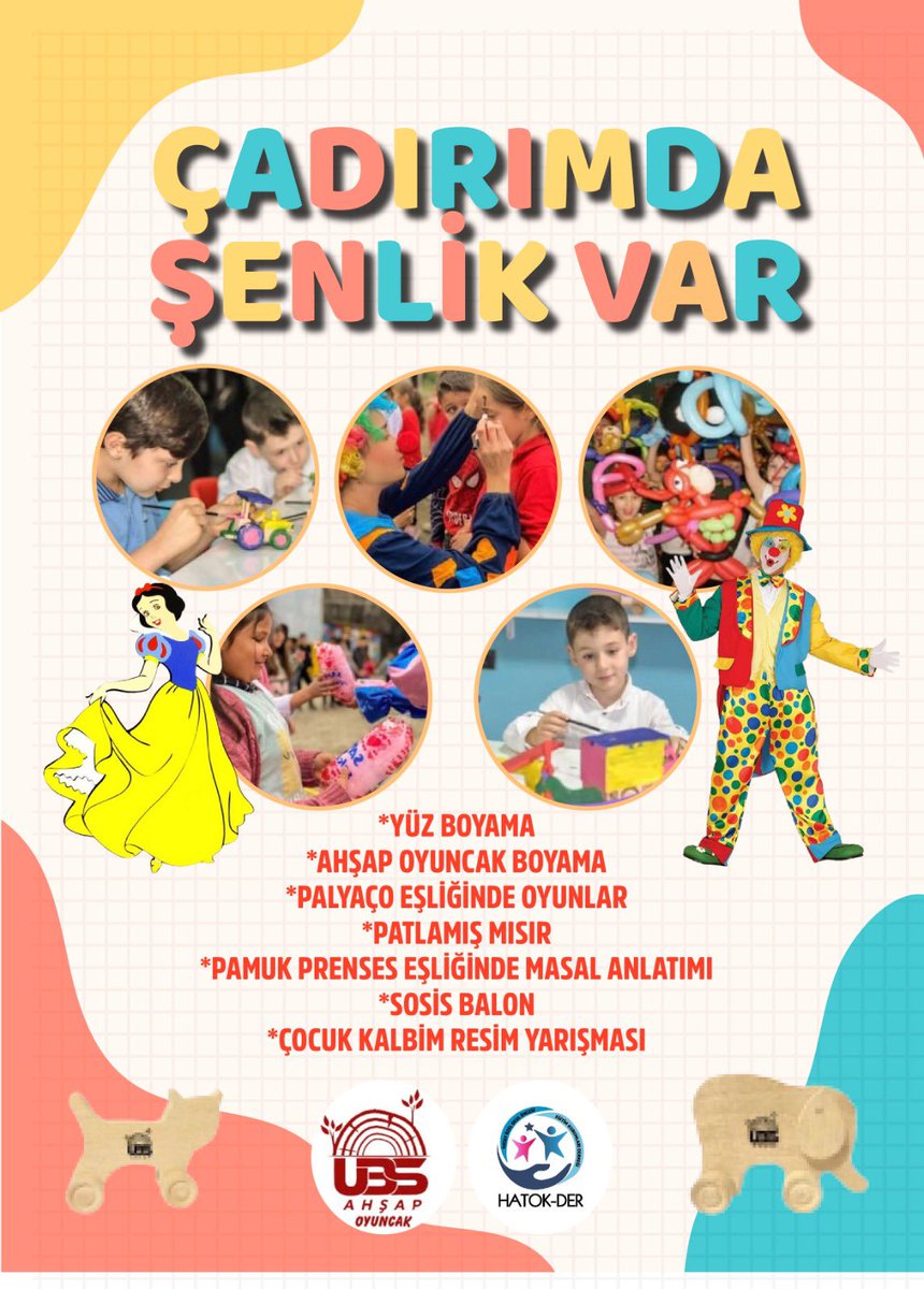 der_hatok's tweet photo. İlimizde yaşanan deprem felaketi sonrası, yaralarımızı sarmak ve bir arada olup, bir nebze de olsa çocuklarımızın yüzünde bir tebessüm yaratabilmek istedik. 
Bu amaçla @ubsahsapoyuncakk işbirliği ile “Çadırımda Şenlik Var”etkinliğini düzenledik.
Program akışımız : https://t.co/hgOIrhYCsl