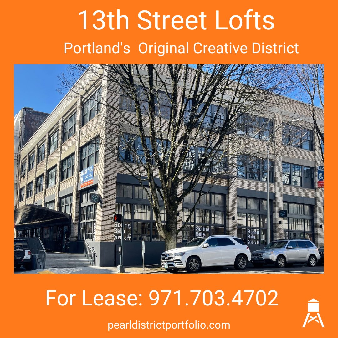pearlportfolio's tweet image. Looking for space in Portland's original creative district? There's space available in the 13th Street Lofts! Check out our site for more information!
@Apexcre
#pdxrealestate #commercialrealestate #pearldistrict #pearldistrictpdx #portlandoregon