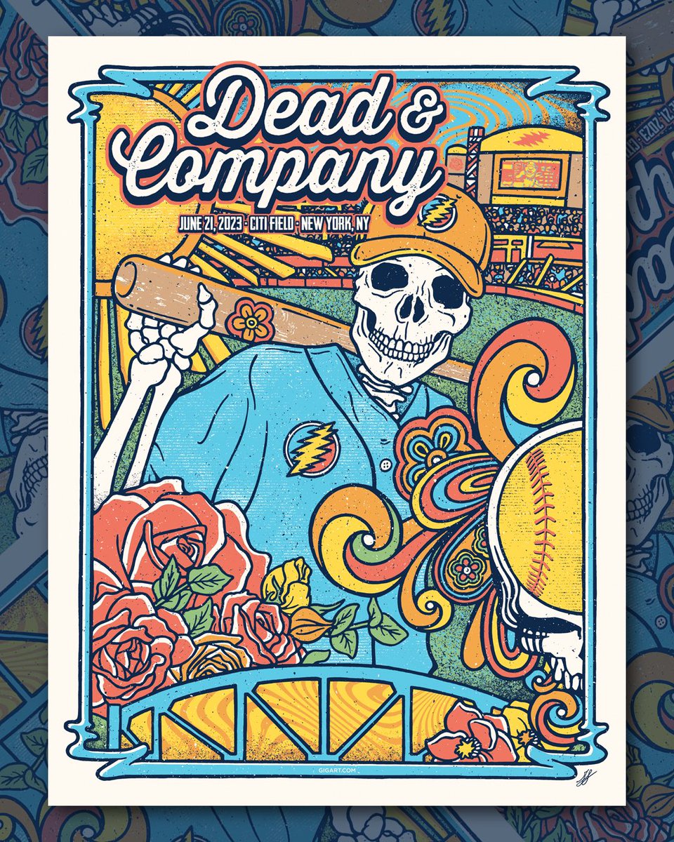 Tonight’s #deadandcompany VIP poster by #GIGART at @CitiField #deadandco #gigposter #poster