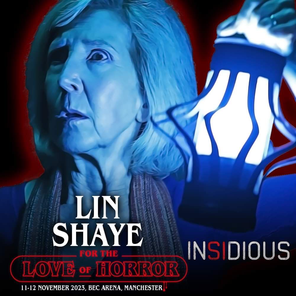 Guest Announcement - For The Love of Horror 

Lin Shaye 

Joining us for @ftlohorror is Lin Shaye 

Lin has over 100 credits, including the #InsidiousMovie #ANightMareonElmStreet & Wes Craven's New Nightmare, 2001 Maniacs & more 

🎟 -

fortheloveofhorroruk.com