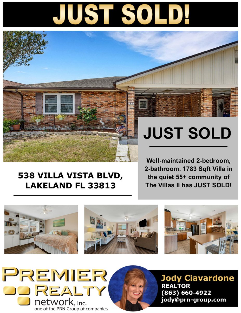 PrnGroup's tweet image. JUST SOLD 👏👏

#lakeland #florida #lkld #lkldfl #lakelandfl #realestate #soldproperty #followus #follow #floridarealestate #realty #floridarealty #polk #polkcounty