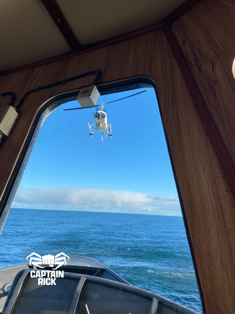RickShelfo95374's tweet photo. Aleutian lady’s first time doing Heli footage.  And yes I went total fan boy!!!  @airbornecamera you are magical at what you do!  You got some epic shots of us!  Thank you! #discovery #discoverychannel #deadliestcatch #aleutianlady #helicopter #epic #alaska #boat #fishing https://t.co/tP1uDbIfQK