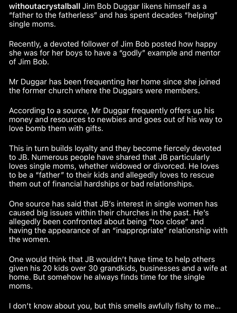 #woacb accusing JimBob of infidelity with single moms @duggarfam