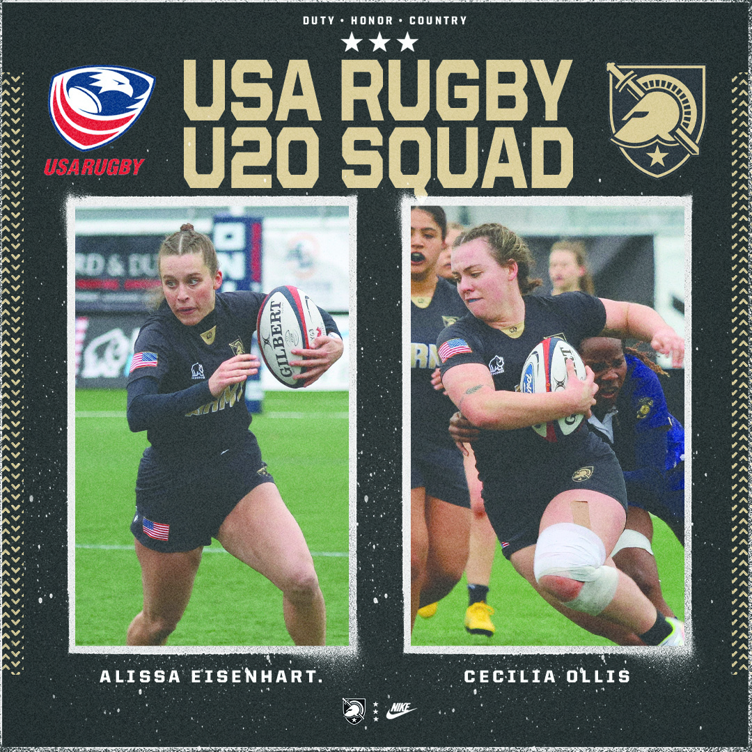 ArmyWP_WRugby's tweet photo. 🇺🇸 BIG NEWS 🇺🇸

Alissa Eisenhart &amp; Cecilia Ollis have been selected to the @USARugby U20 squad!

The team is set to compete against Wales on July 4 and Canada on July 8 in Ottawa 🏉

📰 https://t.co/2ix4naa5W5

#GoArmy https://t.co/DVwVfGo8Ze