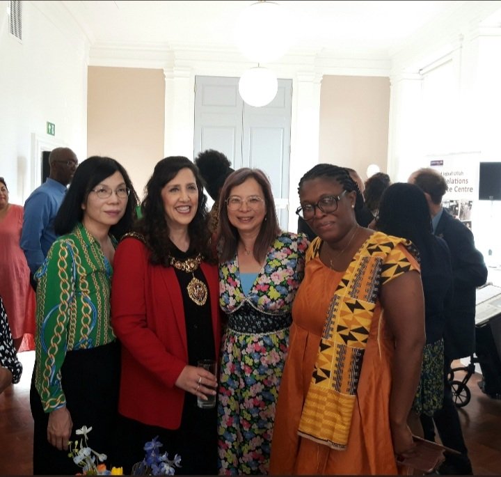 Lovely event @LordMayorOfMcr to celebrate #Windrush75 this evening. Thanks @sineadei for the photo. @Treeoflifecentr @fran_tagoe @waiyin_wc