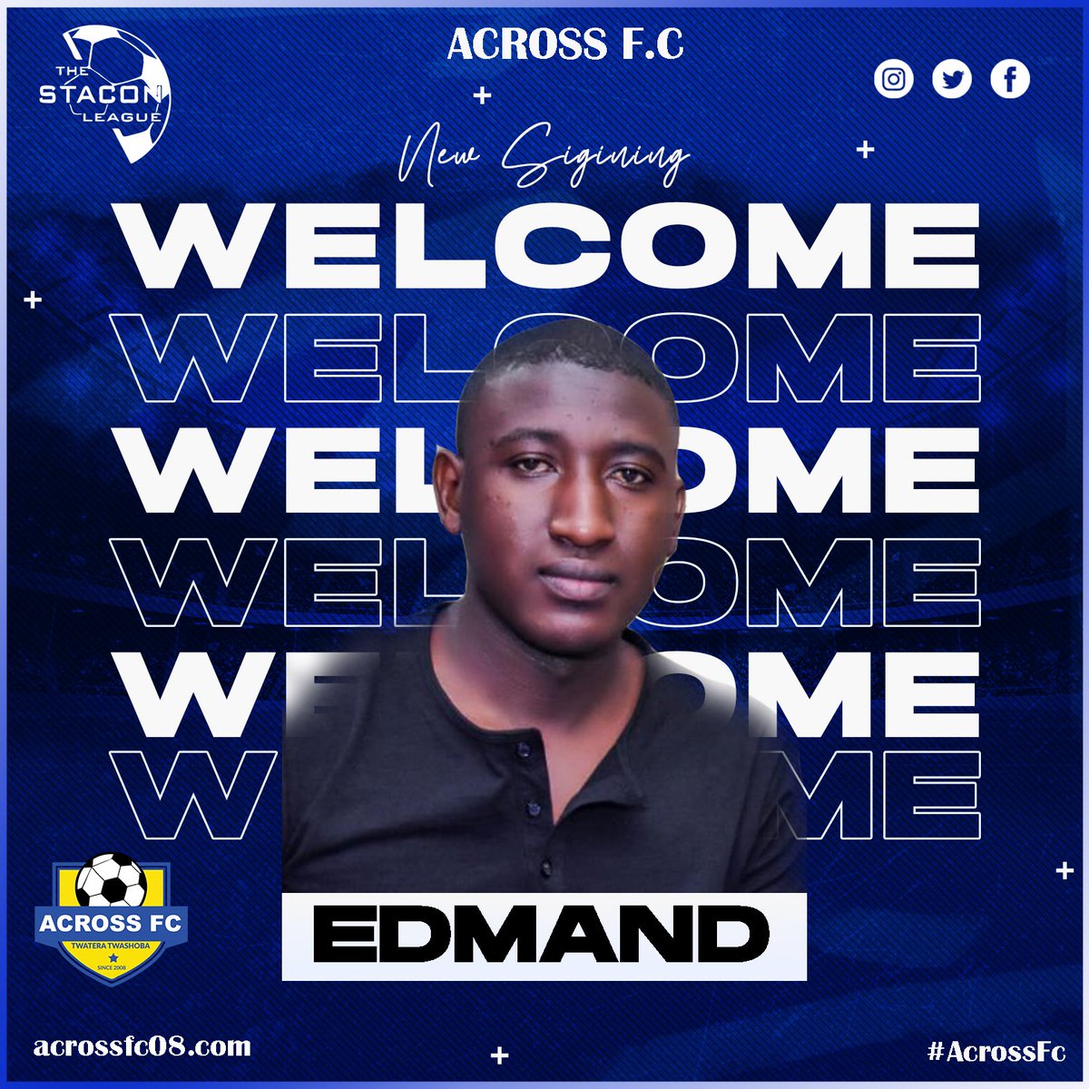 acrossfc's tweet photo. Edmand Joins us from Aba Class FC on a longterm contract. Everyone at the Club welcomes Edmand. #WelcomeEdmand #AcrossFC #StaconLeague https://t.co/rgYm2hLBXe