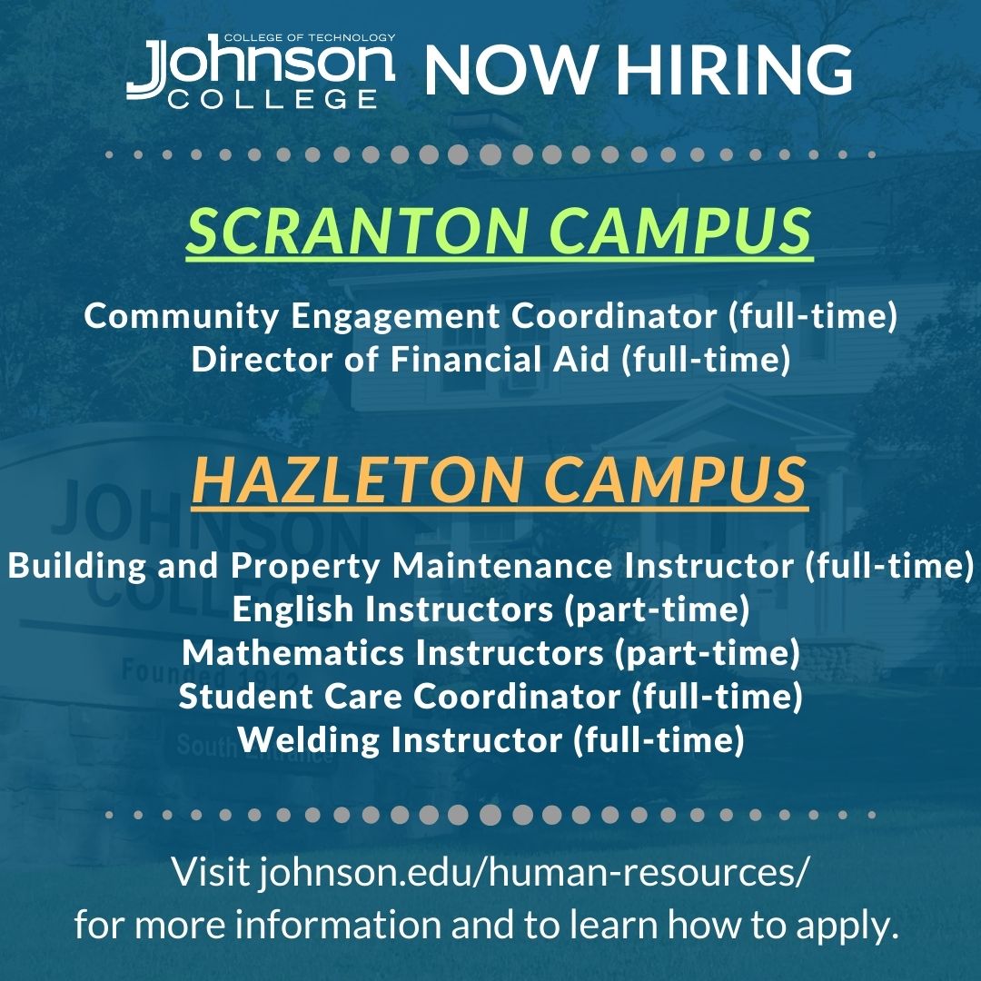 Johnson College on Twitter "We're seeking professionals to fill