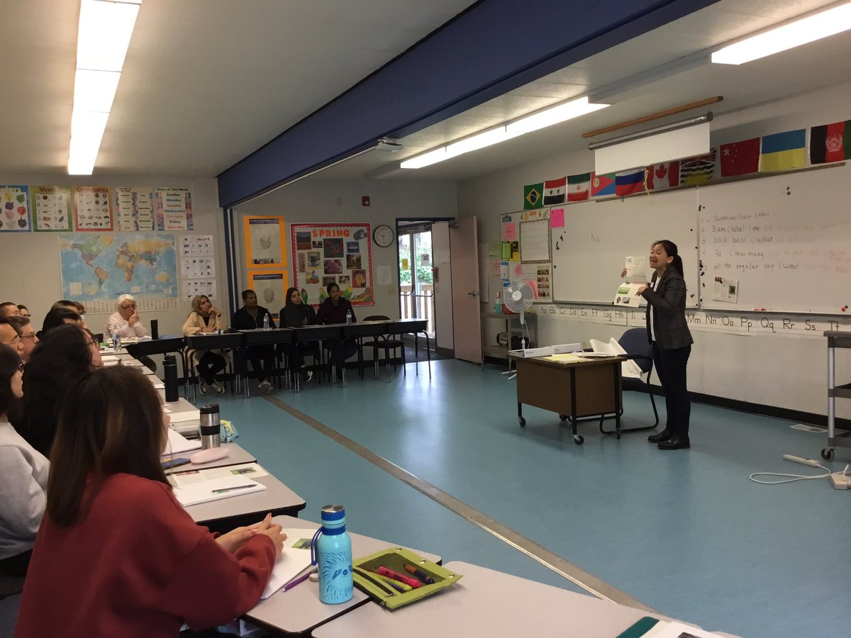 LINCWindsor's tweet photo. Thanks Ava @burnabypl for coming and sharing your ESL journey. The students enjoyed hearing about how you started in Burnaby School District LINC 7 and now work for Burnaby Public Library in a job you love! What a success story! @burnabyschools @burnabycce https://t.co/kJK0vavTWN