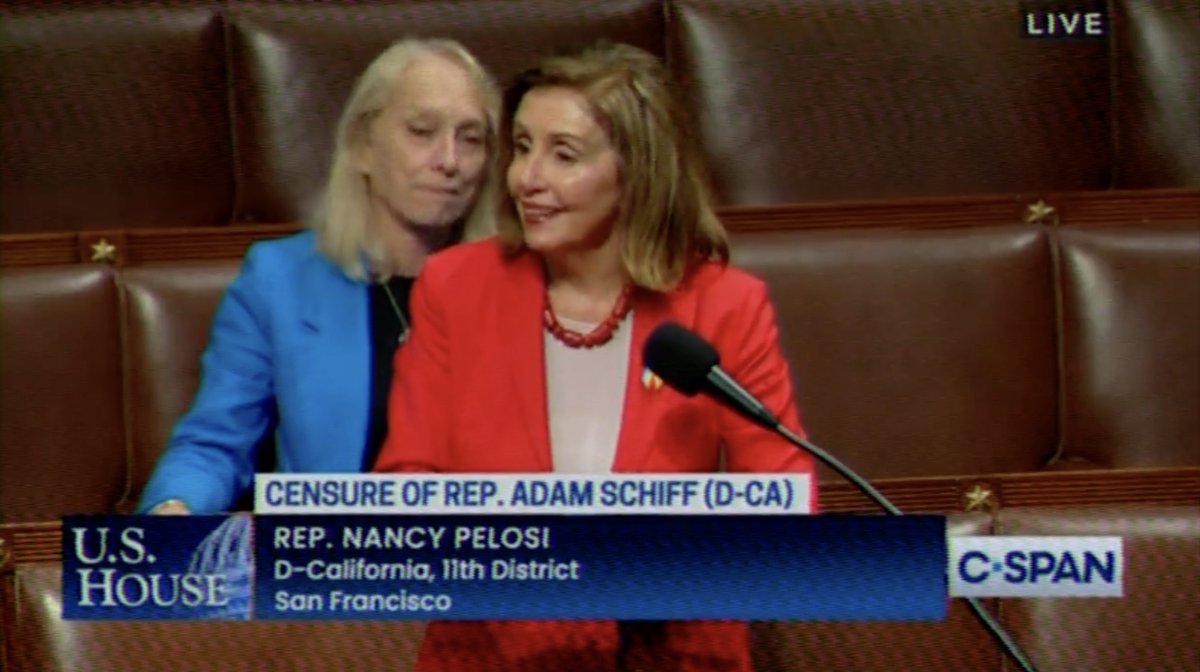 Pelosi calls out Republicans for their sham resolution against Adam Schiff: “You’ve turned [the House] into a puppet show and the puppeteer— Donald Trump— is shining a light on the strings. You look miserable.”

She said at least they’re wasting time instead of doing damage.