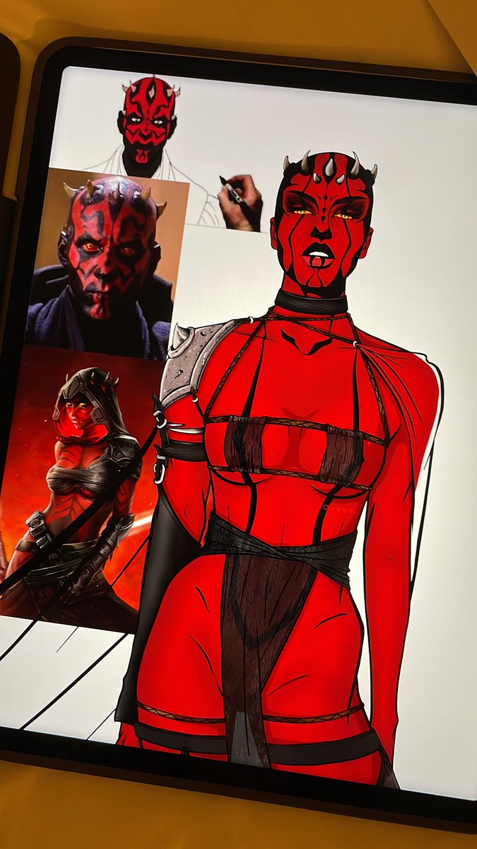 TheHeistWorld's tweet photo. HAPPY WEDNESDAY FAM♥️
Some never before seen “Behind the ipad” images of @OMsweet0M’s 1:1
Tal 😈
She was about 160 layers of texture, color and love. ♥️ #Heistwars #redeverything https://t.co/nCnzGy1n4c