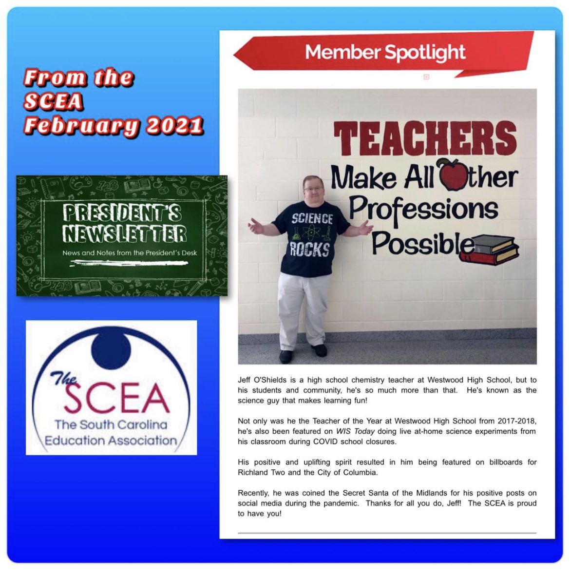 Proud to be a returning member of the #SouthCarolinaEducationAssociation! @TheSCEA 🍎 📖 ✏️ #ProudToBeATeacher #TeachersMakeADifference #ILoveMyJob #TeachersOfTwitter