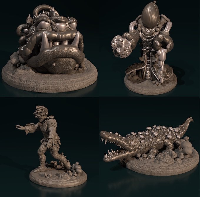 Mushroom Madness Miniatures! 🍄
Zombies, crocs and monsters😱

Here is just some of the Miniatures collection in our Kickstarter, to receive just our mini STL’s you can go for the Miniatures only pledge for £12!

kickstarter.com/projects/kraku…

#kickstarter #3dprinting