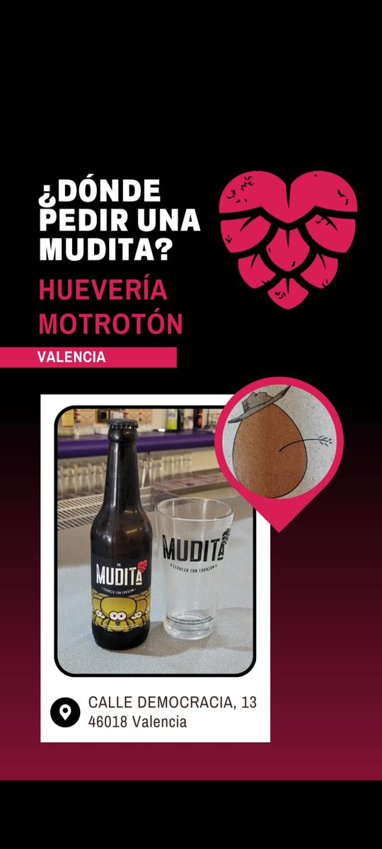 ¿Sabías que en Huevería Motrotón somos punto de venta de Mudita? Se trata de una cerveza solidaria con la cual se ayuda a la recaudación de fondos para la investigación en Esclerosis Múltiple. ¡¡Pide ya con nosotros tu @CervezaMudita!! 🧡🧡🧡 #esclerosismultiple #Valencia