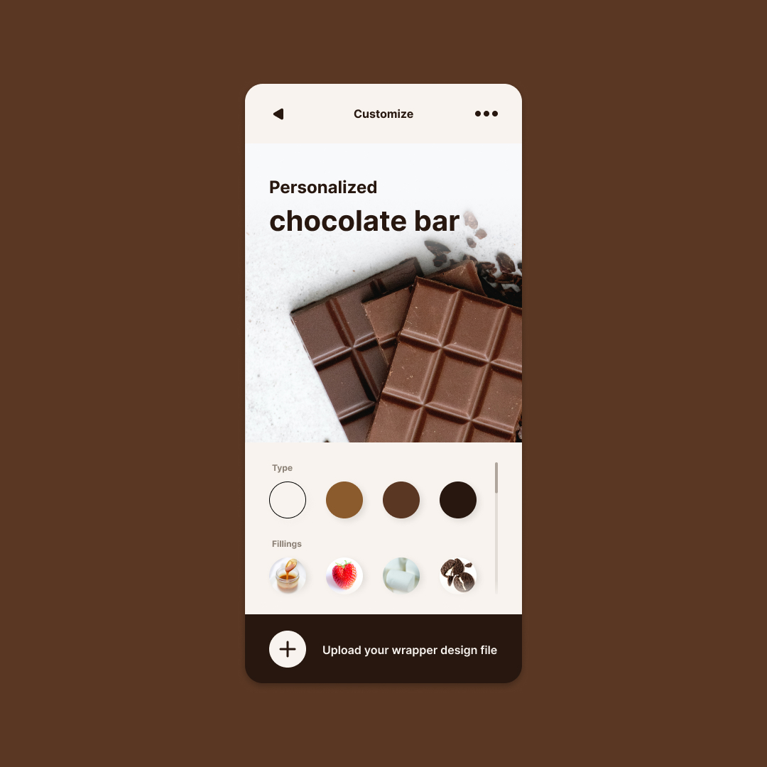 #DailyUI day033 - Customize Product🍫⬜️🟫⬛️